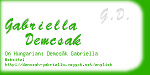 gabriella demcsak business card