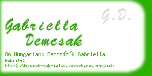gabriella demcsak business card